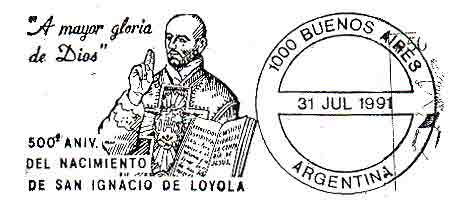 Saint Ignatius Loyola on aan Argentine cancel