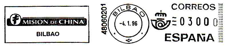 Meter stamp for the Jesuit China Mission