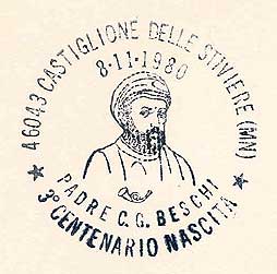 special cancel for the 3rd centenary of Beschi's birth