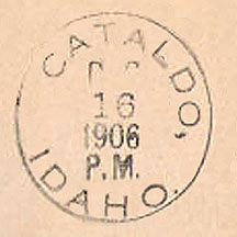 A postmark from Cataldo, Idaho