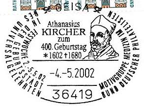 Father Athanasius Kircher, SJ on a German cancel