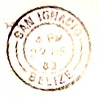 Postmark for San Ignacio, British Honduras (Belize)