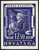 Boscovich on Croatia imperforated  stamp