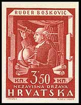 Boscovich on Croatia imperforated  stamp