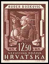 Boscovich on Croatia imperforated  stamp