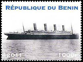 Titanic on Benin stamp