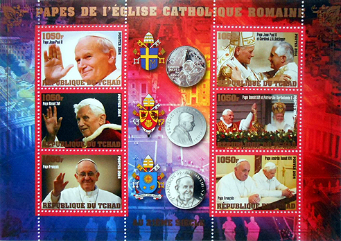 Pope Francis on Togo sheet