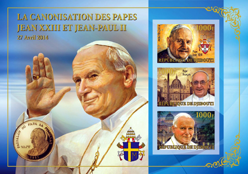 Pope Francis on Djibouti sheet