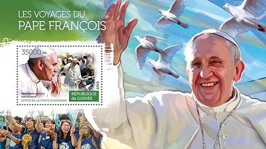 Pope Francis on a Guinea sheet