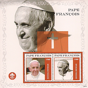 Pope Francis on Togo sheet