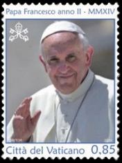 Pope Francis on Vatican Scott 1554