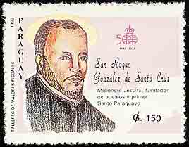 Saint Roque Gonzalez de Santa Cruz, SJ on Paraguay Scott 2412