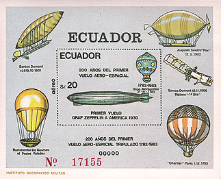 Gusmão's workable aerostat on Ecuador Scott 1060