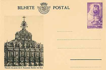 Brito on Portuguese India postal card H&G 42a