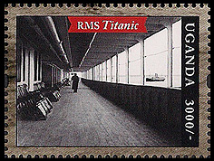 Titanic on Uganda stamp