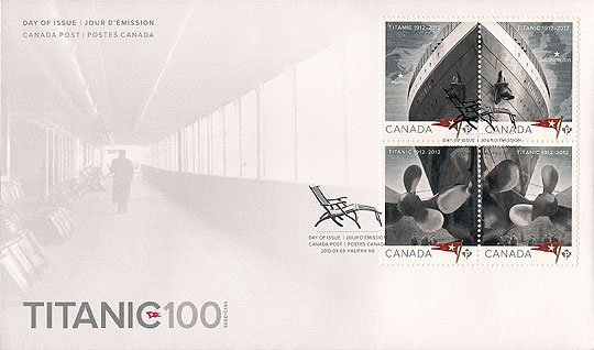 Titanic on Canada first day cover