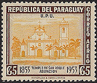 Church of St. Roque on Paraguay Scott C214