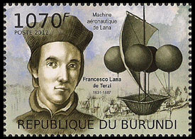 Father Francesco Lana-Terzi, SJ on a Burundi stamp, Scott 1073a