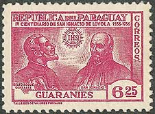 Saint Roque Gonzalez de Santa Cruz, SJ on Paraguay Scott 524