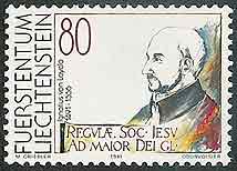 Saint Ignatius Loyola on Liechtenstein Scott 957