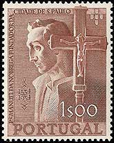 Father Manuel da Nóbrega, SJ on Portugal Scott 800