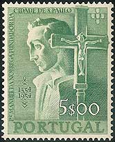 Father Manuel da Nóbrega, SJ on Portugal Scott 803 